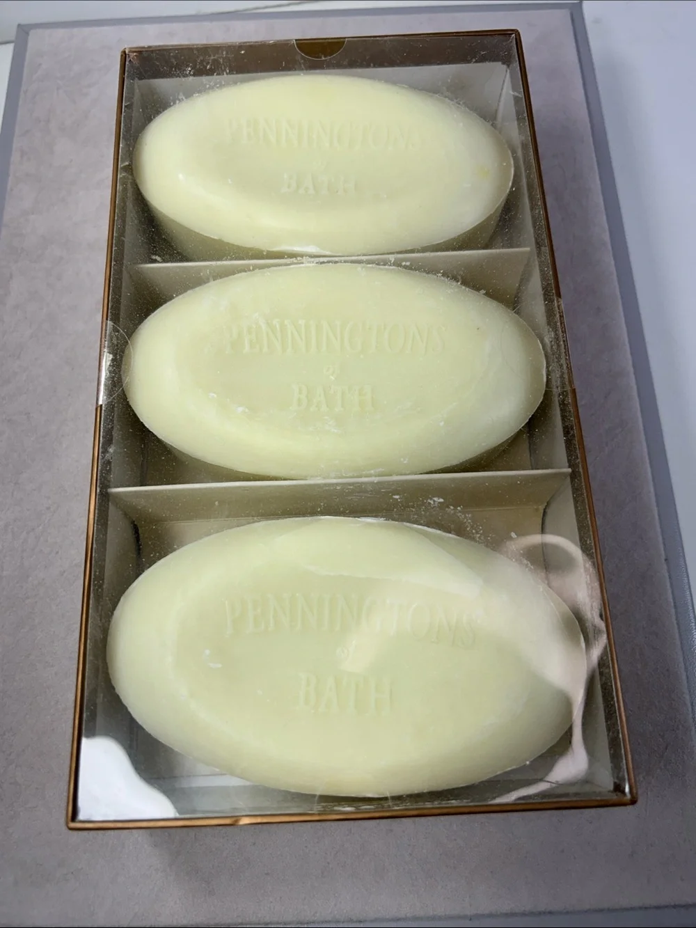 Penningtons of Bath Golden Pear Fragranced 3 Soap Bars